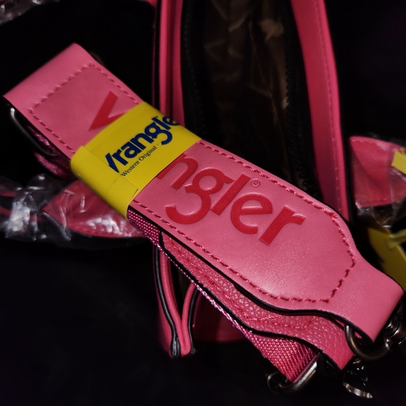 New Pink Wrangler Crossbody Tote Purse | Size Medium - Picture 7 of 9